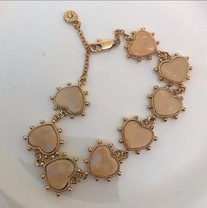 Tory Burch Semi Precious Ivory Heart Bracelet